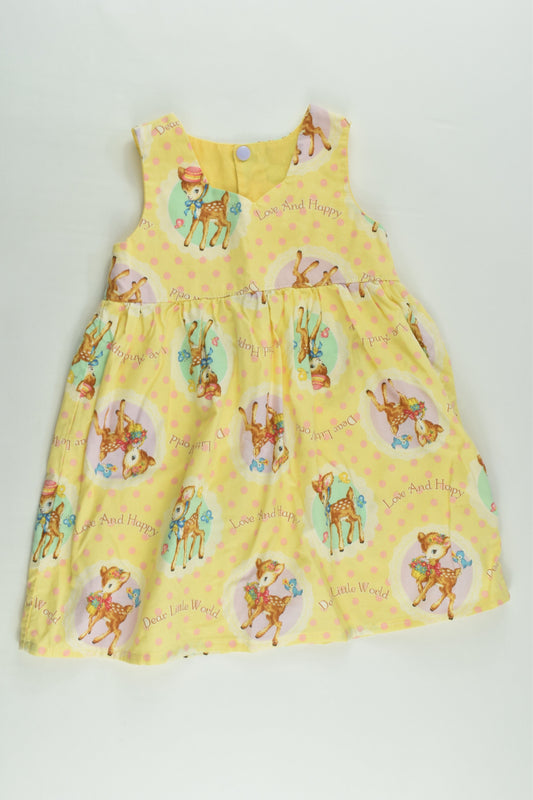 Handmade Size 2 'Dear Little World' Dress