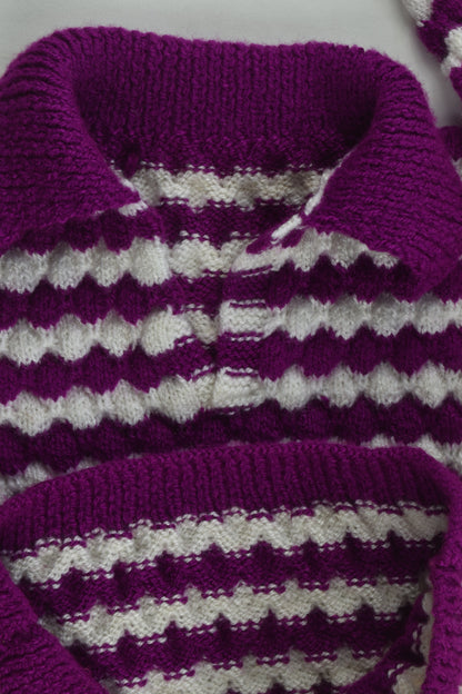 Handmade Size 8 Thick and Warm Knitted Jumper