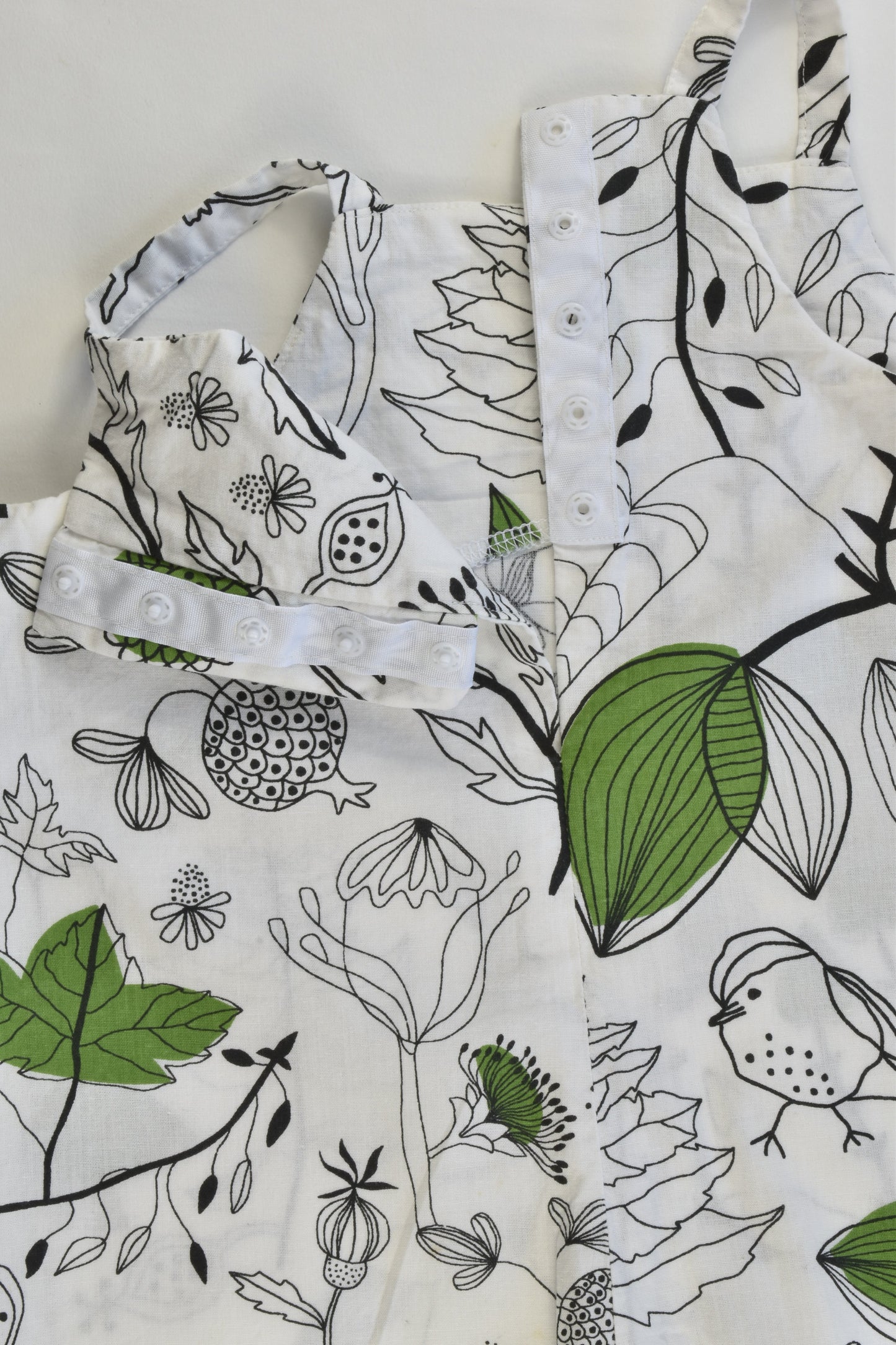 Handmade Size approx 0-1 Birds and Plants Short Overalls