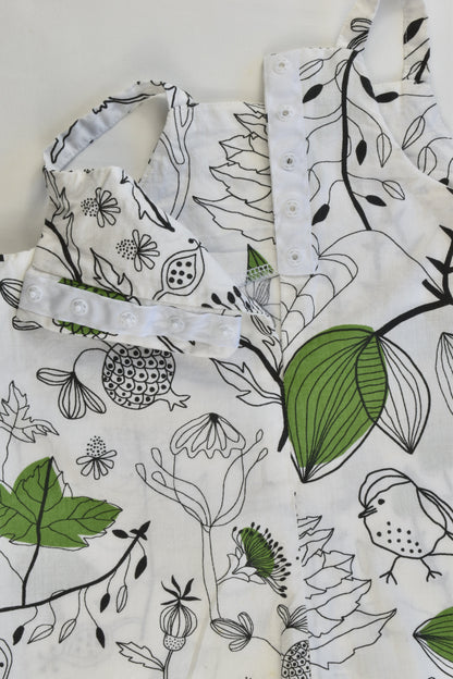 Handmade Size approx 0-1 Birds and Plants Short Overalls