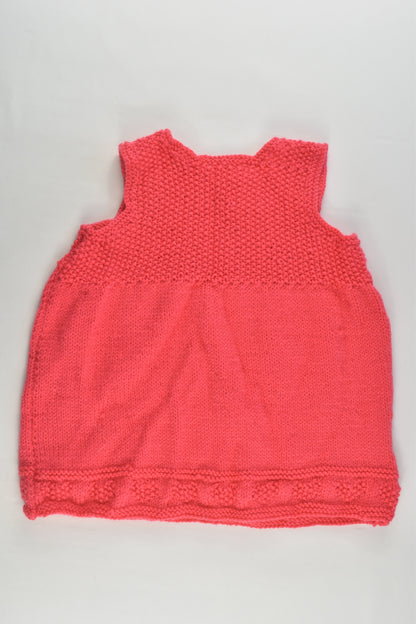 Handmade Size approx 0-1 Love Hearts Hem Knitted Dress