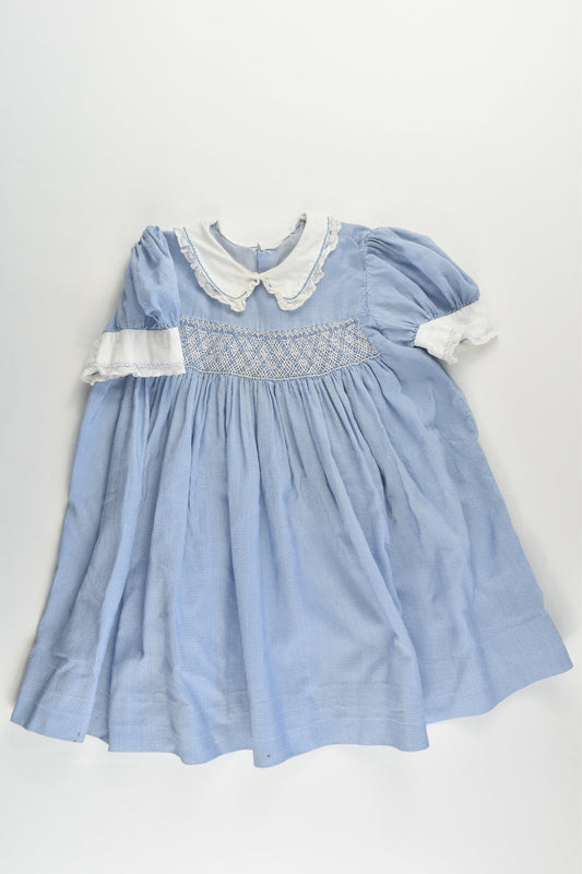 Handmade Size approx 0-1 Vintage Smocked Dress