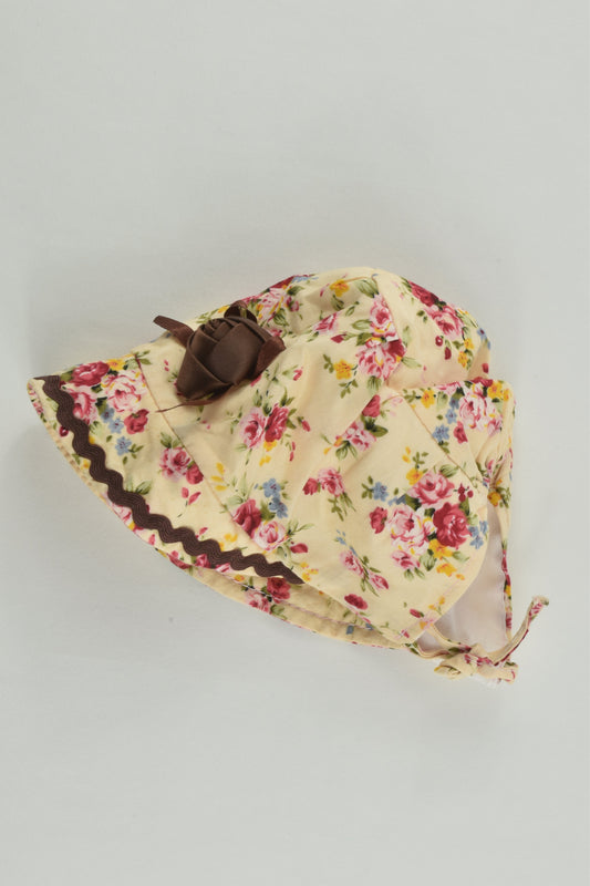 Handmade (?) Size approx 0-6 months Floral Hat