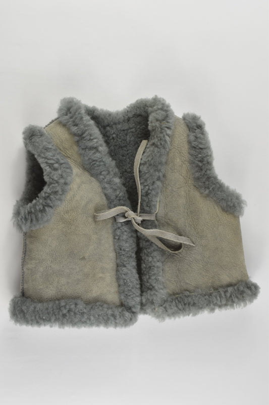 Handmade Size approx 0 Reversible Warm Leather (?) Vest