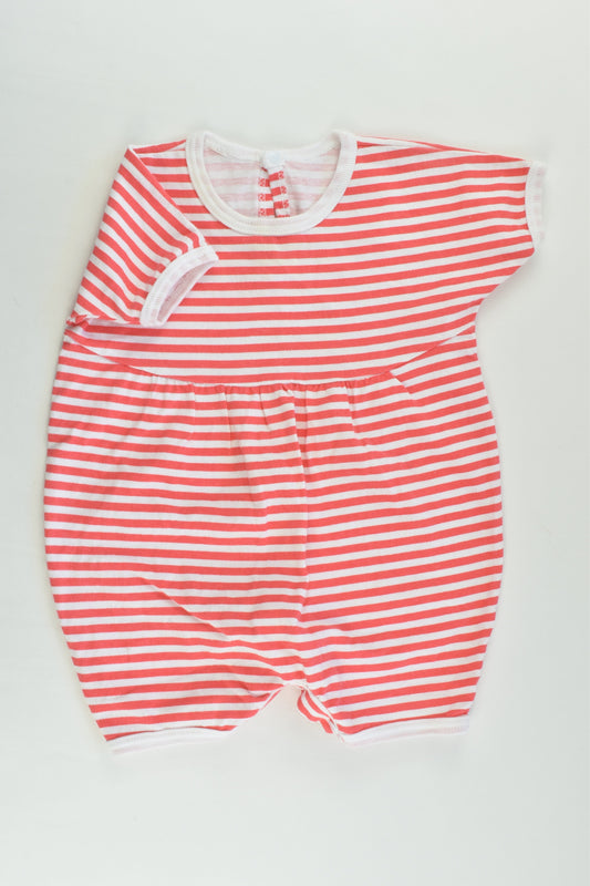 Handmade (?) Size approx 00 Striped Short Romper