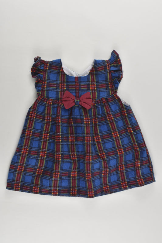 Handmade Size approx 000 Lined Checked Flannelette Dress