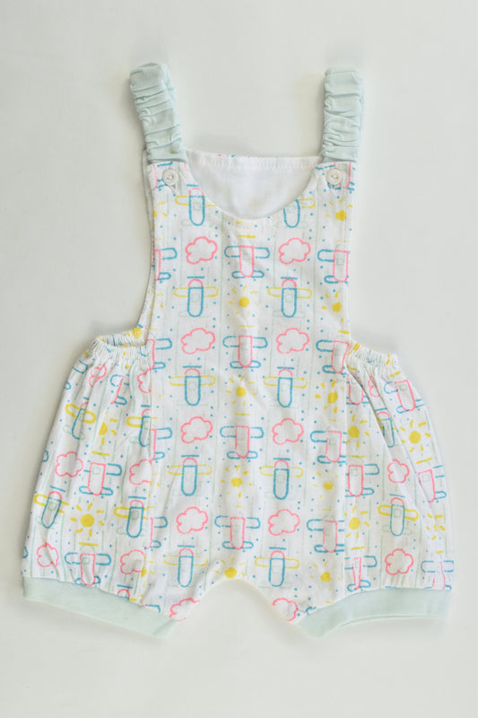 Handmade (?) Size approx 000 Vintage Style Airplanes Short Overalls