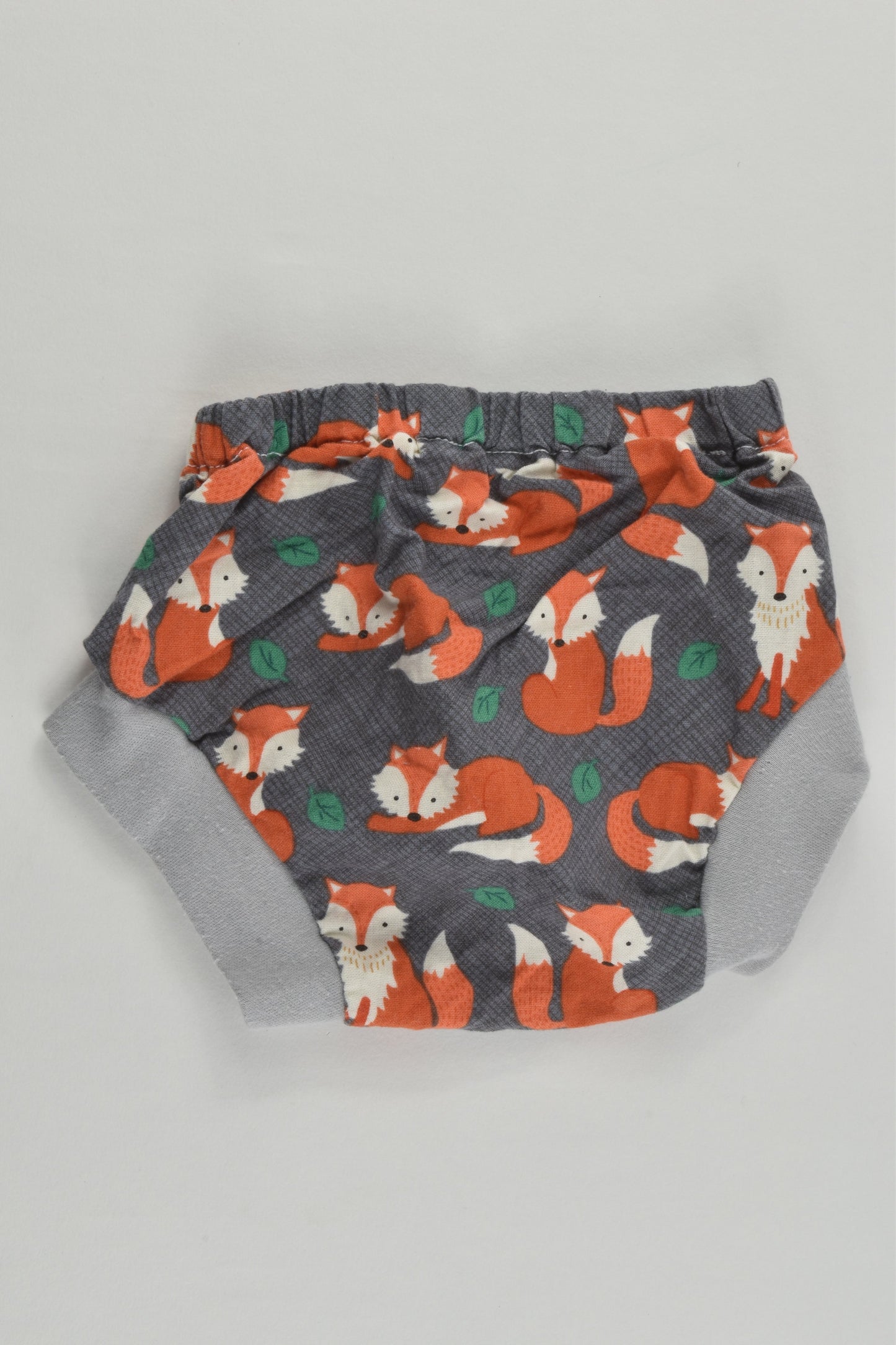 Handmade Size approx 0000 Foxes Nappy Cover