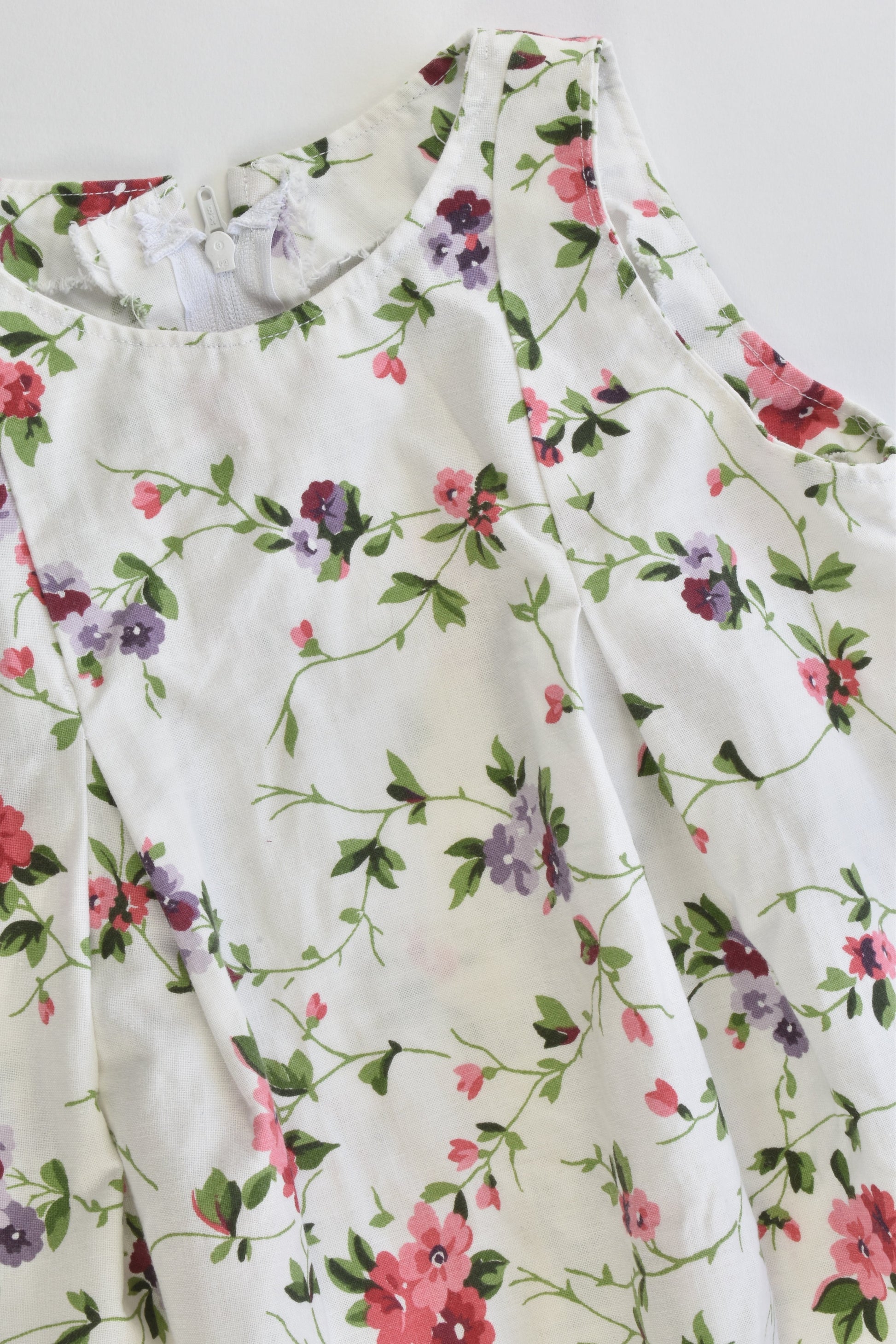 Handmade Size approx 1-2 Floral Dress