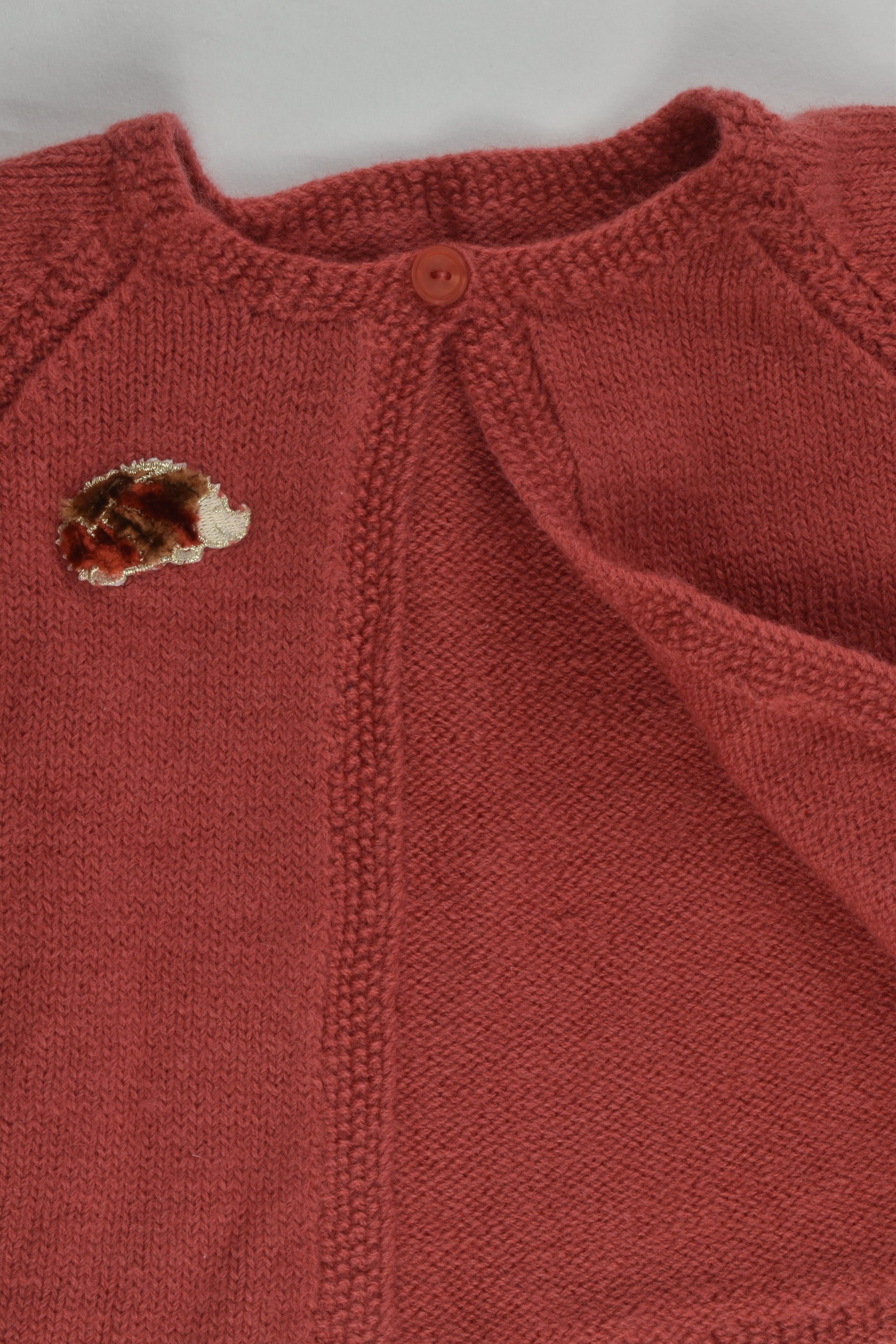 Handmade Size approx 1-2 Hedgehog Wool Cardigan