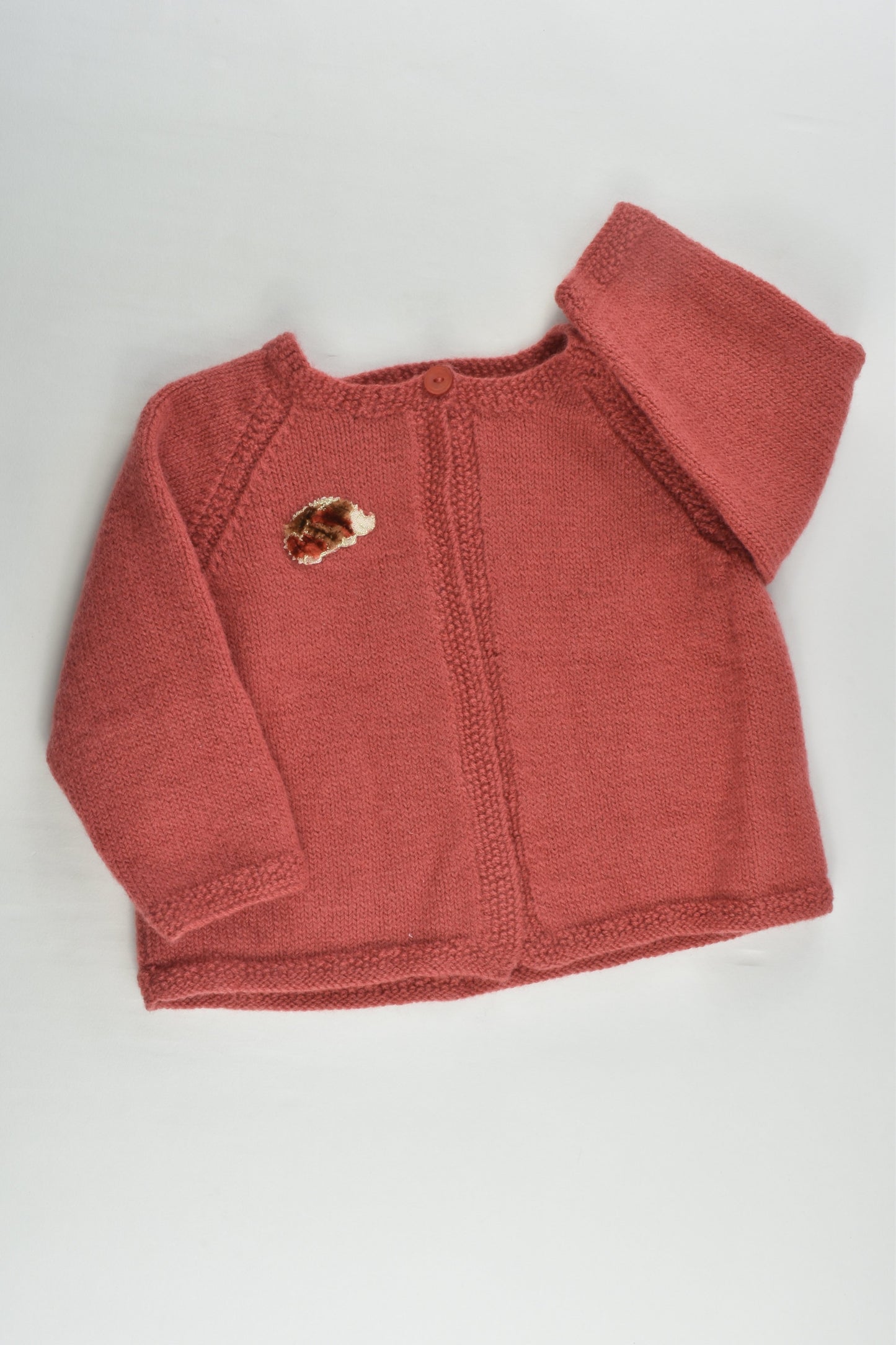 Handmade Size approx 1-2 Hedgehog Wool Cardigan