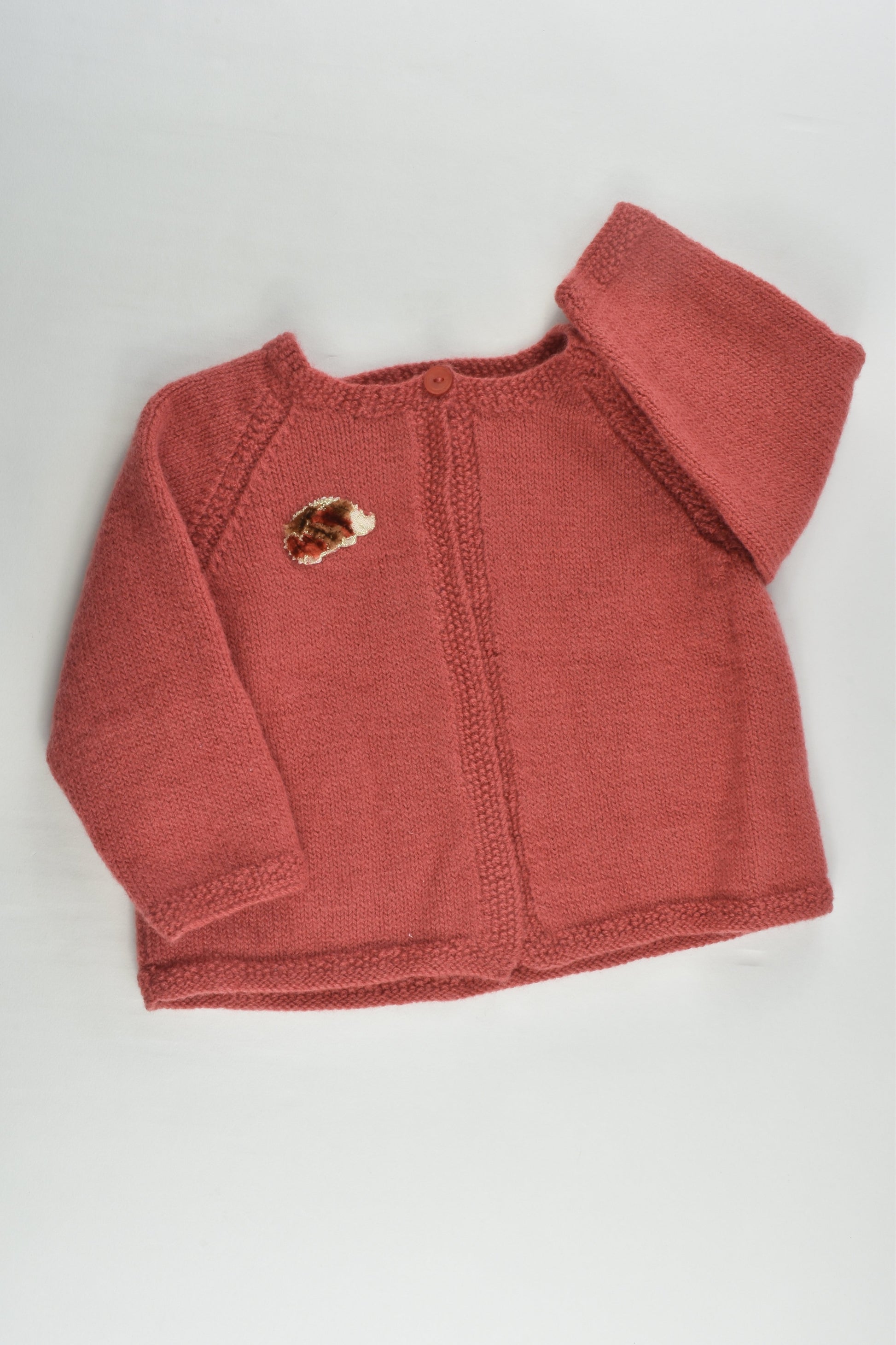 Handmade Size approx 1-2 Hedgehog Wool Cardigan