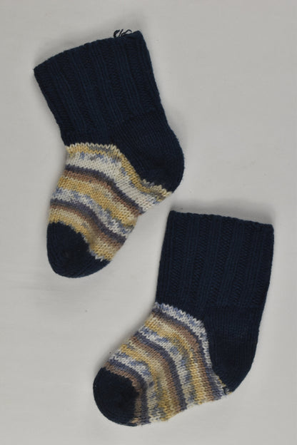 Handmade Size approx 1-2 Knitted Socks