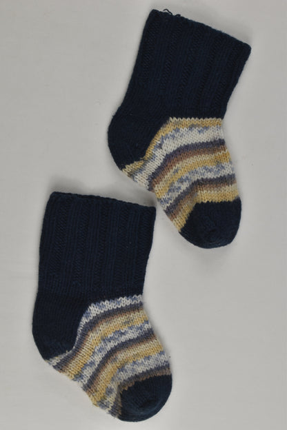 Handmade Size approx 1-2 Knitted Socks