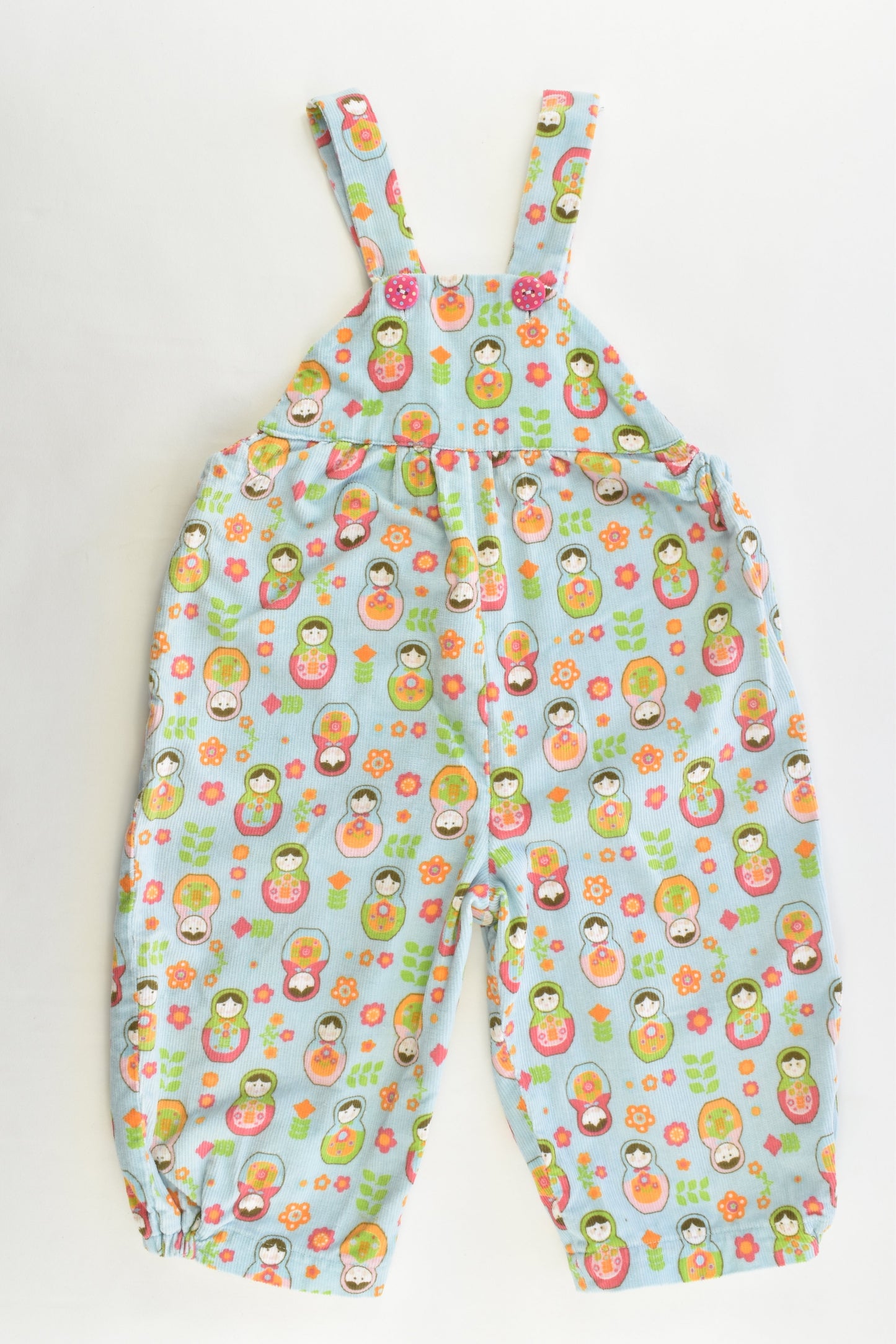 Handmade Size approx 1-2 Matryoshka Cord Overalls