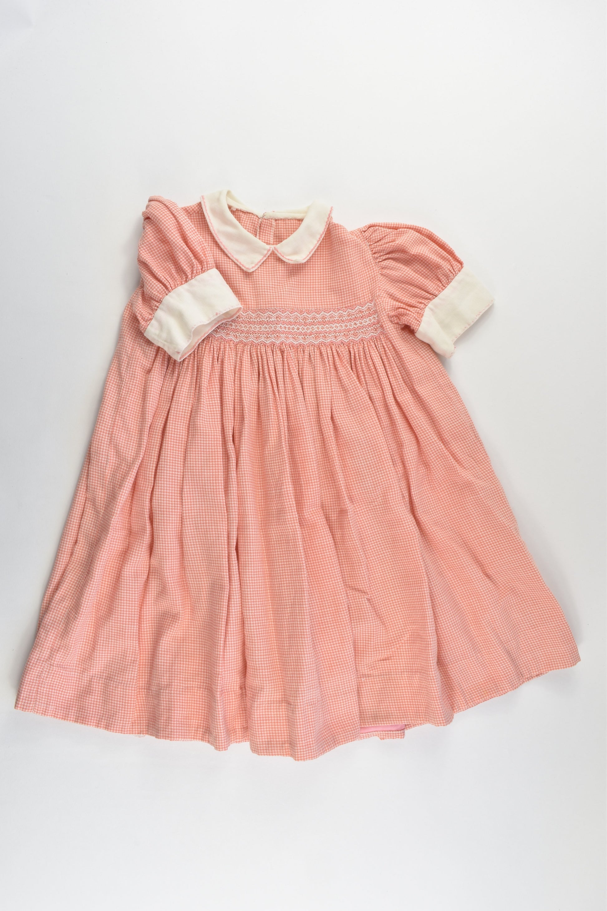 Handmade Size approx 1-2 Vintage Smocked Dress