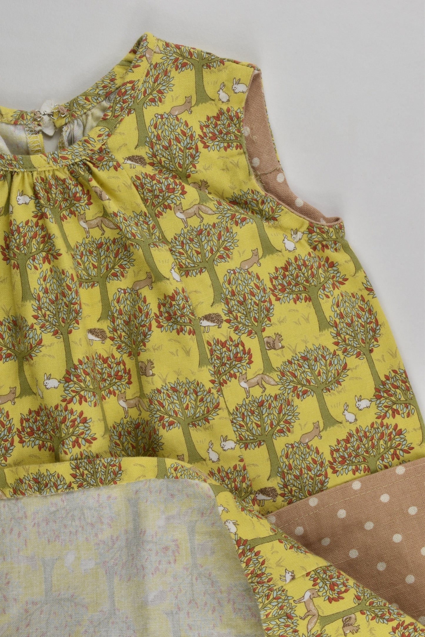 Handmade Size approx 2-3 Forest Animals Dress