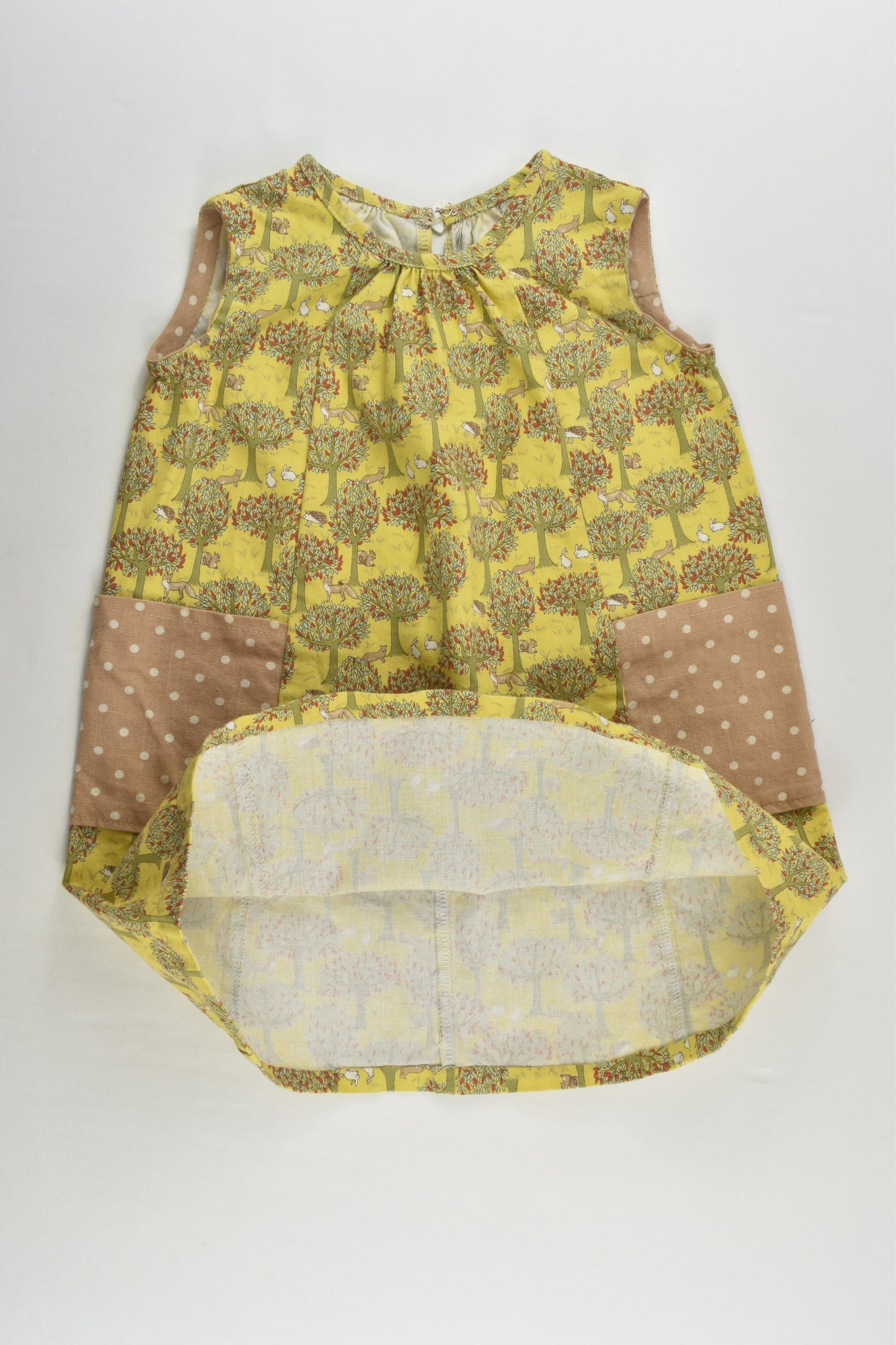 Handmade Size approx 2-3 Forest Animals Dress