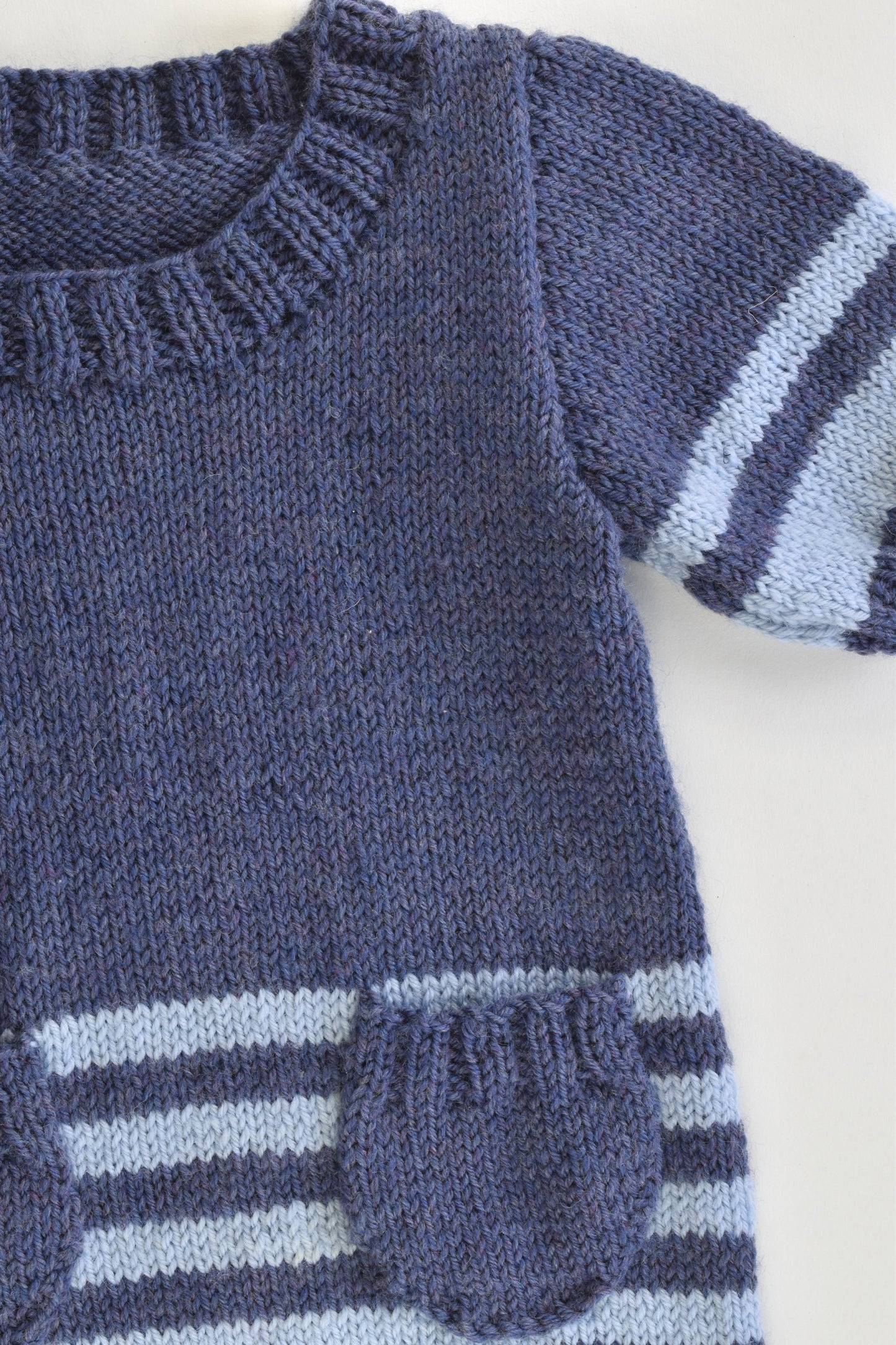 Handmade Size approx 2 Knitted Woolly Dress