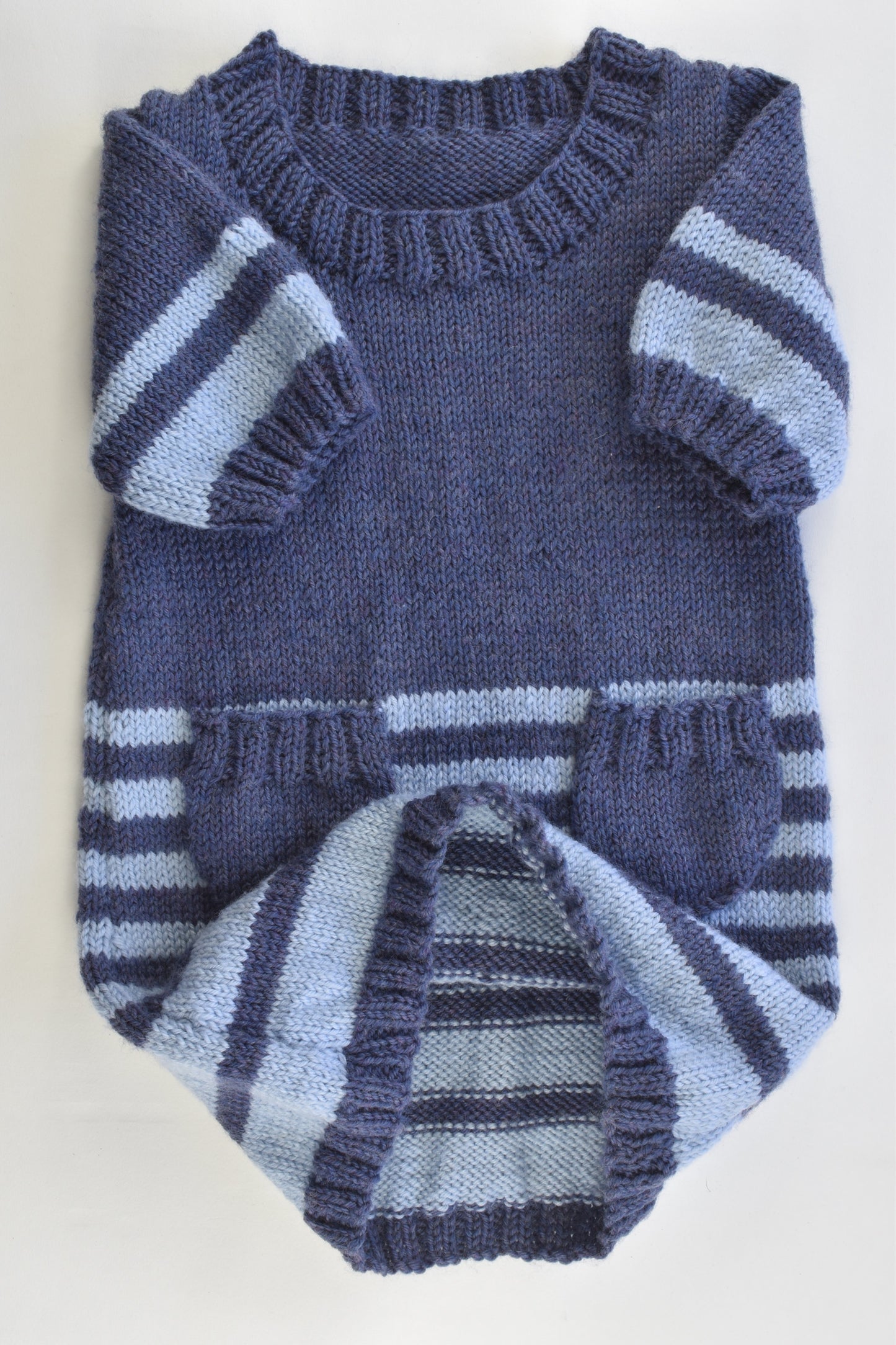 Handmade Size approx 2 Knitted Woolly Dress