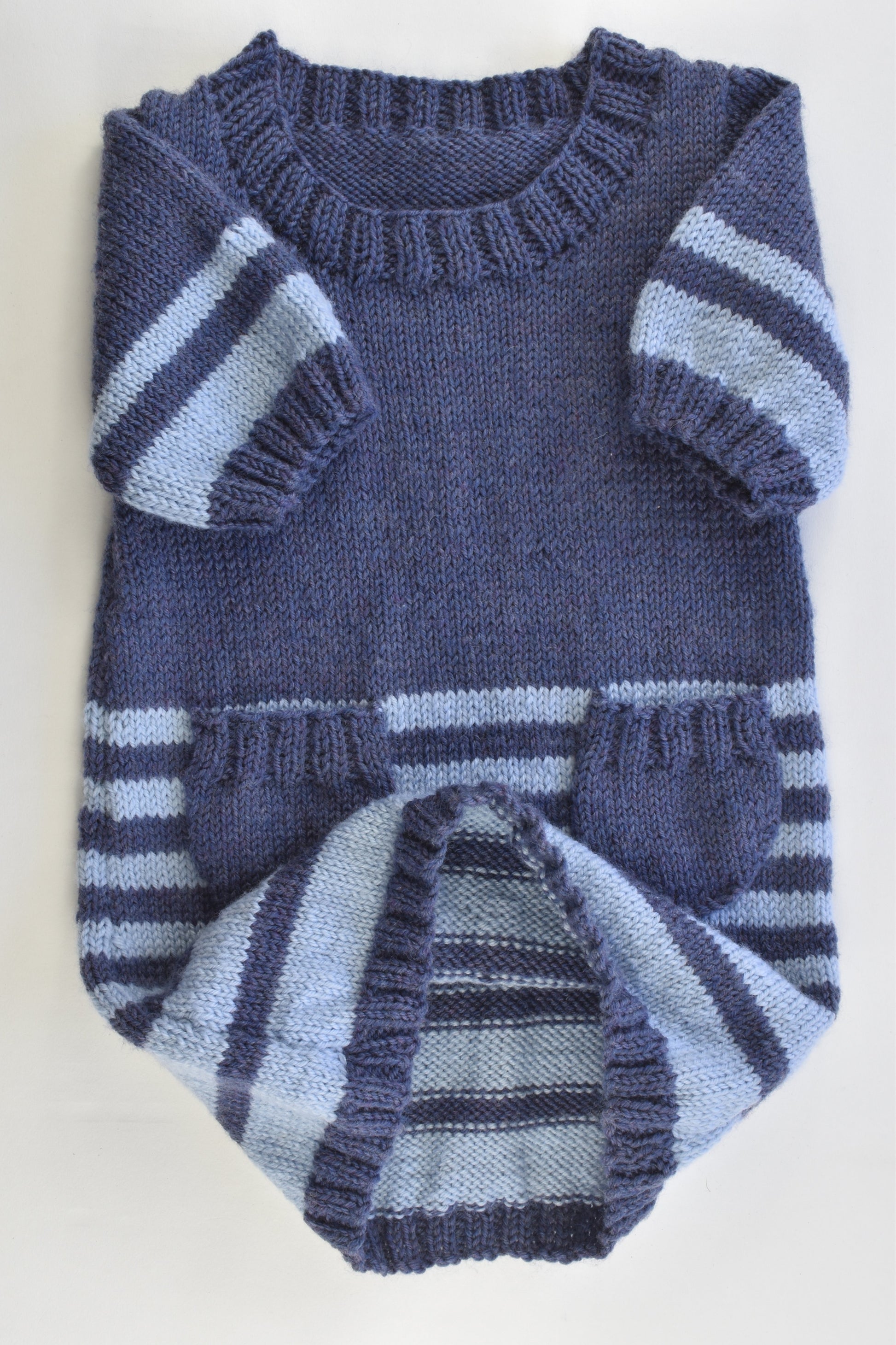 Handmade Size approx 2 Knitted Woolly Dress