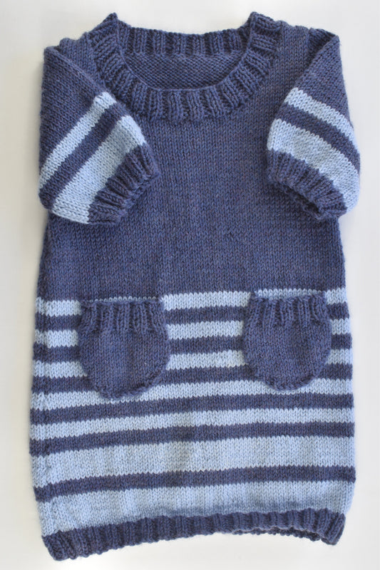 Handmade Size approx 2 Knitted Woolly Dress