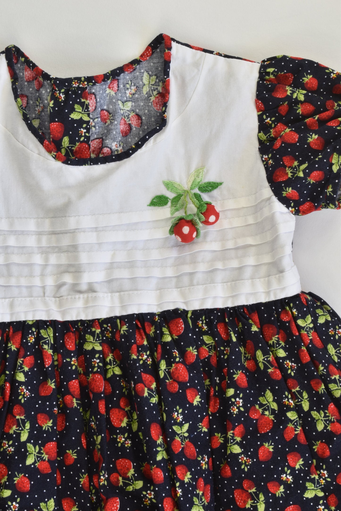 Handmade Size approx 2 Lined Strawberry Dress
