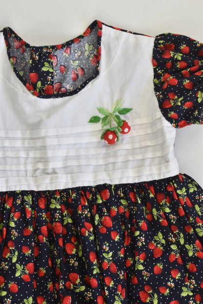 Handmade Size approx 2 Lined Strawberry Dress
