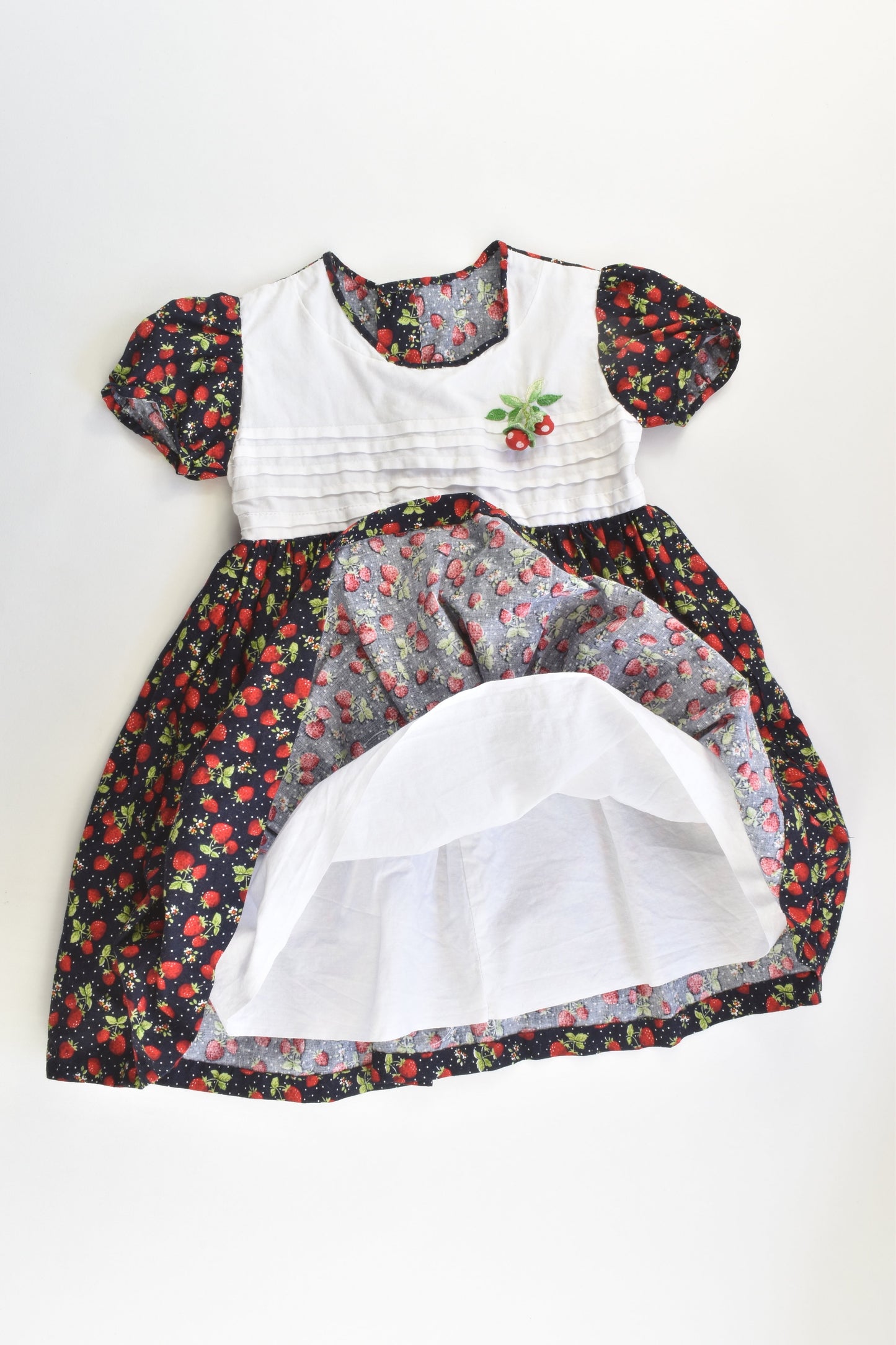 Handmade Size approx 2 Lined Strawberry Dress