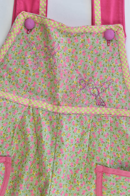 Handmade Size approx 3-4 Floral Overalls