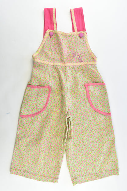 Handmade Size approx 3-4 Floral Overalls