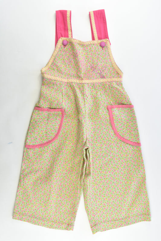 Handmade Size approx 3-4 Floral Overalls