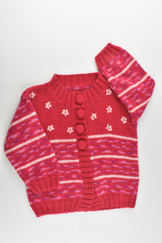 Handmade Size approx 3-4 Knitted Cardigan