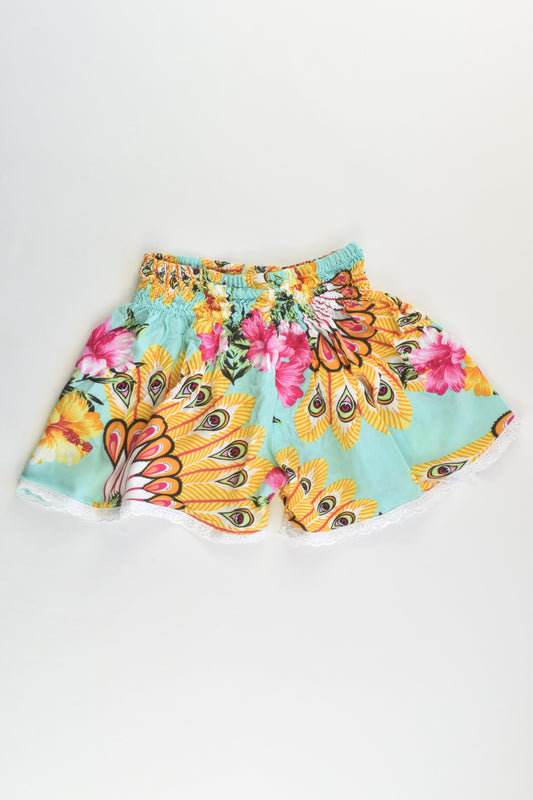 Handmade Size approx 3 Floral Bali Shorts