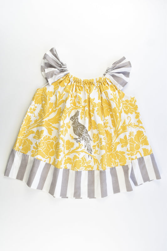 Handmade Size approx 4-6 Cockatoo Blouse/Tunic