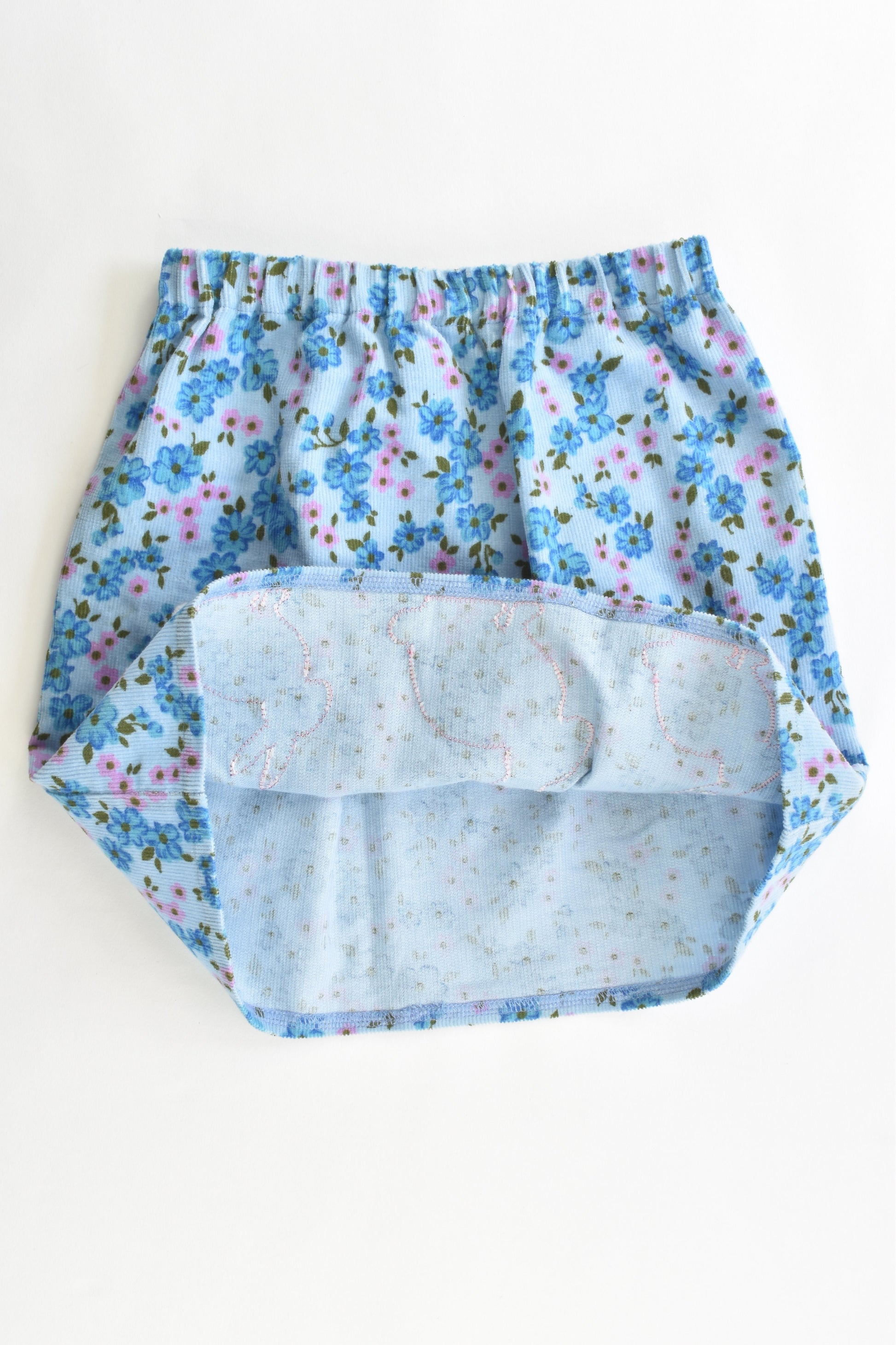 Handmade Size approx 4 Soft Floral Cord Skirt with Bunnies