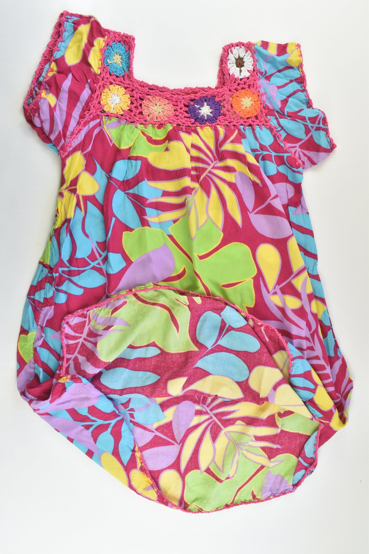 Handmade Size approx 6-7 Colourful Dress