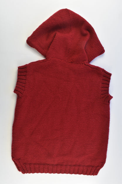 Handmade Size approx 8-10 Knitted Hooded Vest