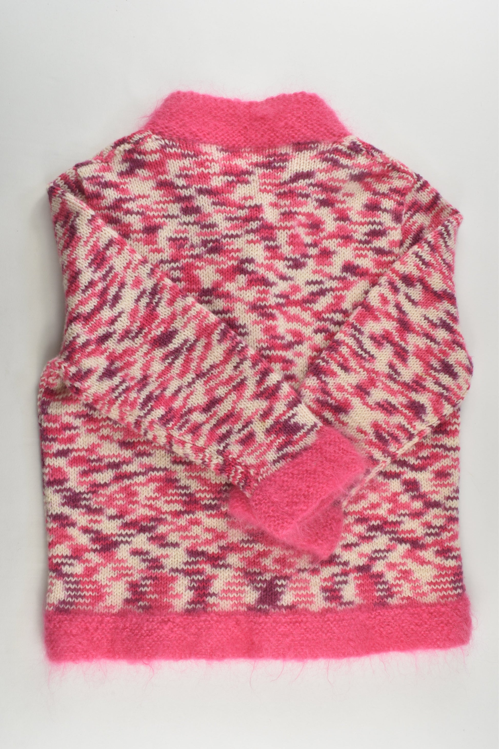 Handmade Size approx 8-10 Warm Knitted Cardigan