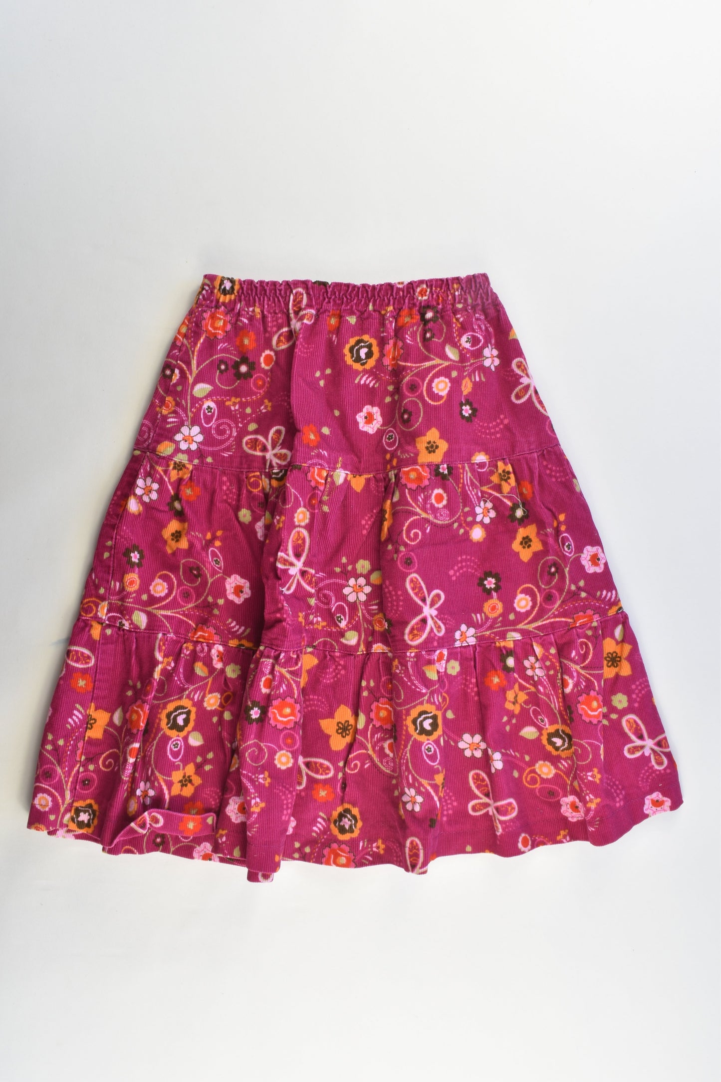 Handmade Size approx 8 Floral Cord Skirt