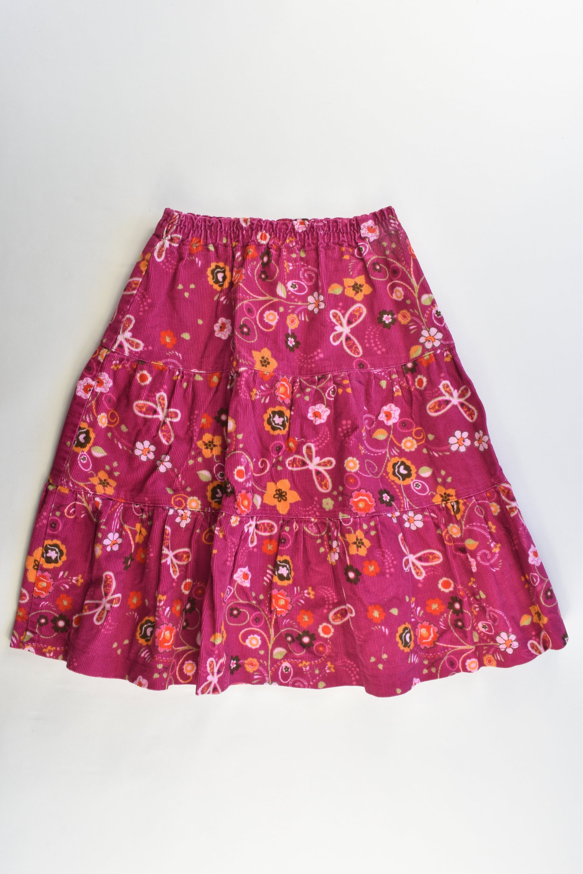 Handmade Size approx 8 Floral Cord Skirt