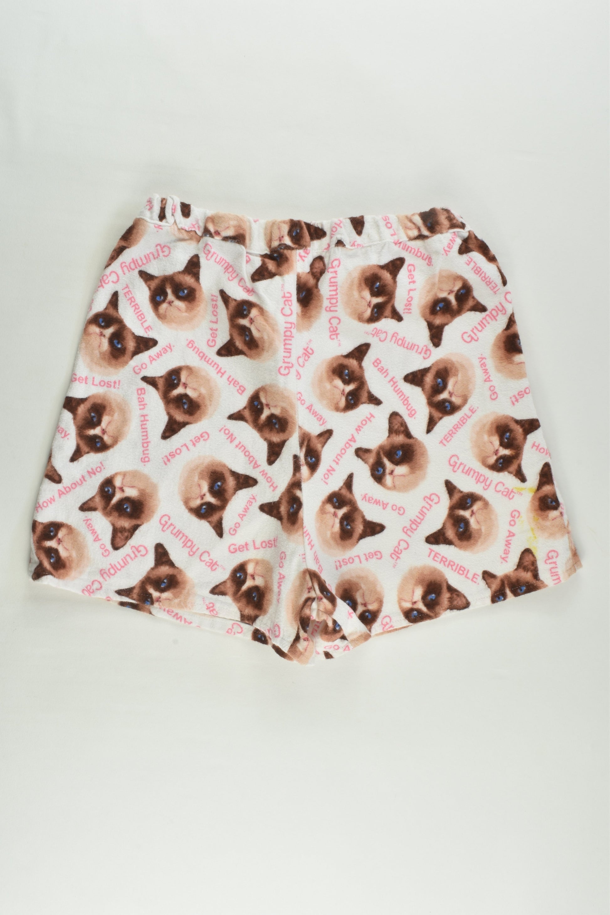 Handmade Size approx 8 Grumpy Cat Flannelette Shorts