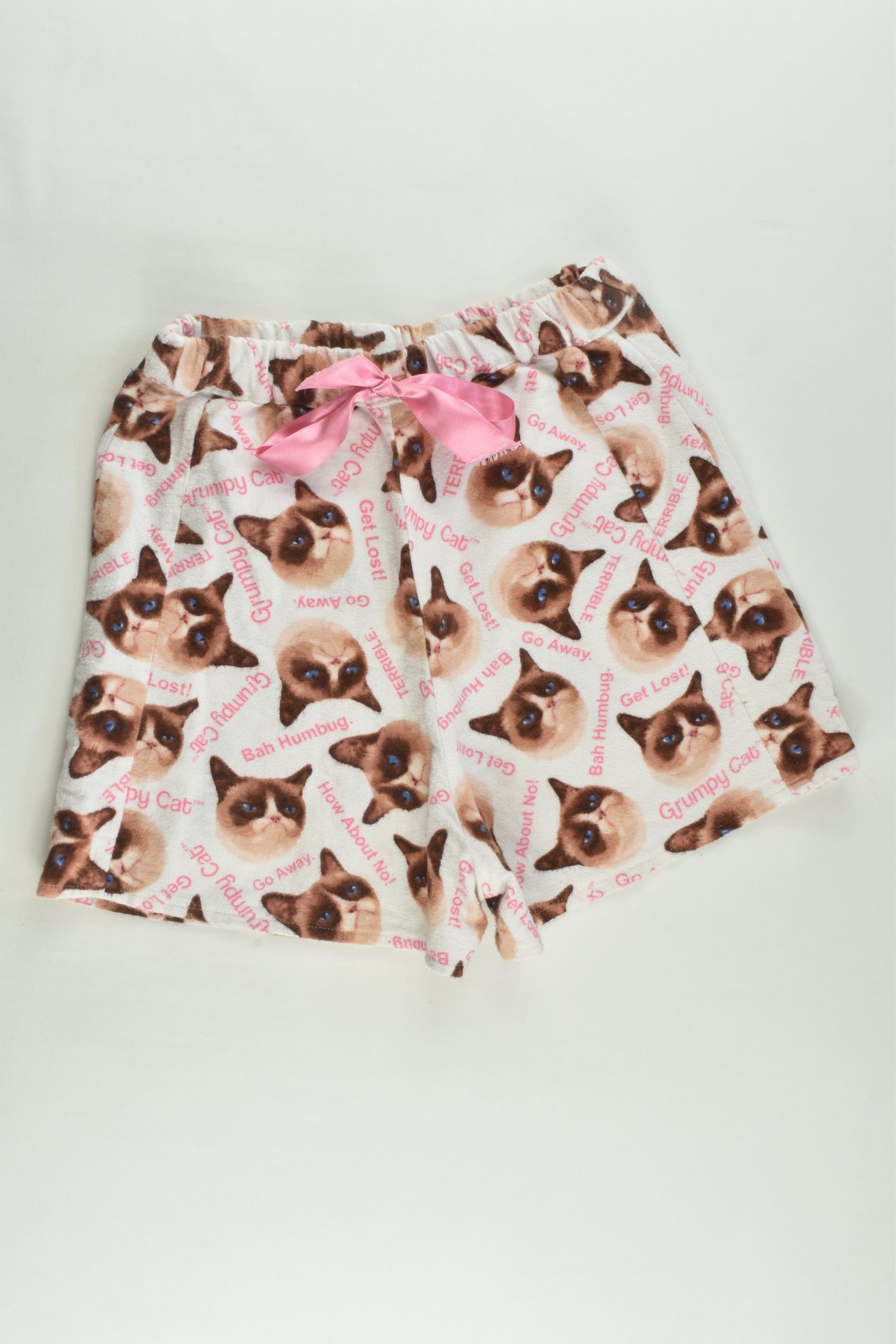 Handmade Size approx 8 Grumpy Cat Flannelette Shorts