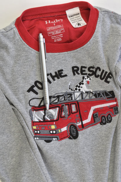 Hatley Size 5 'To The Rescue' Fire Engine Pj Set