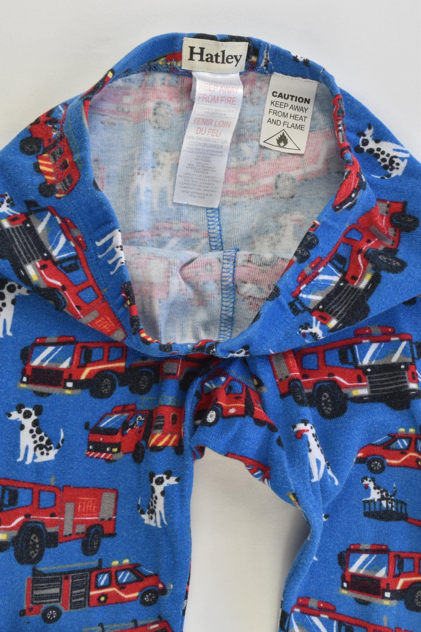 Hatley Size 5 'To The Rescue' Fire Engine Pj Set