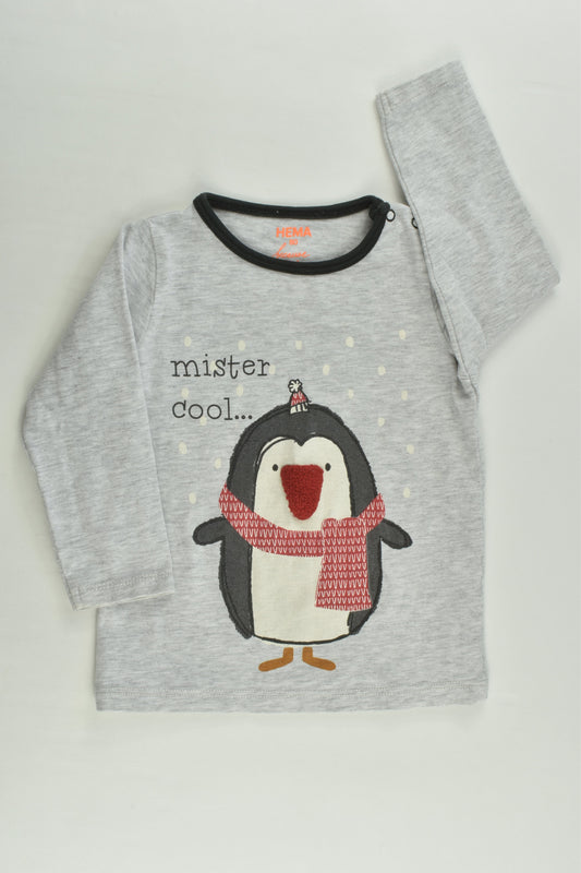 Hema Size 0-1 (80 cm) 'Mister Cool' Penguin Top