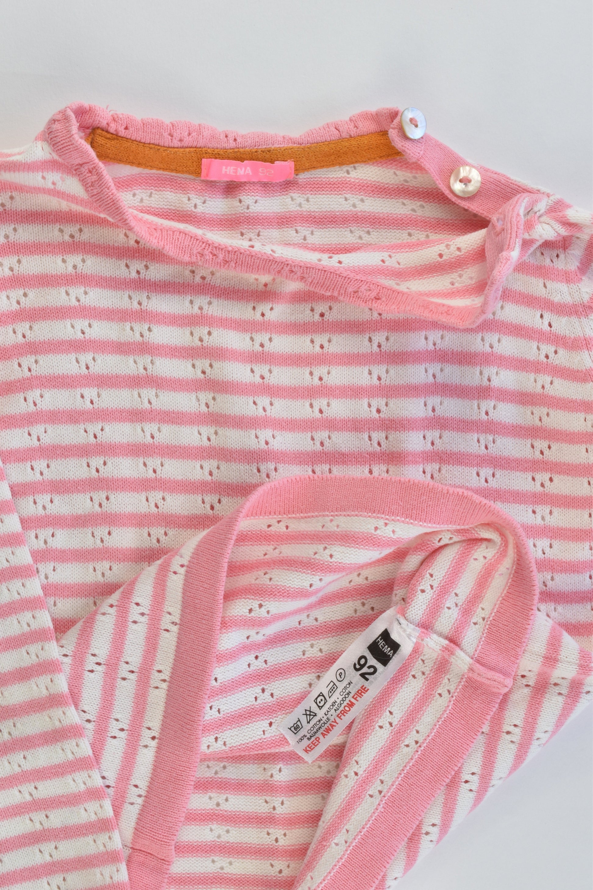 Hema Size 2 (92 cm) Striped Knitted Jumper