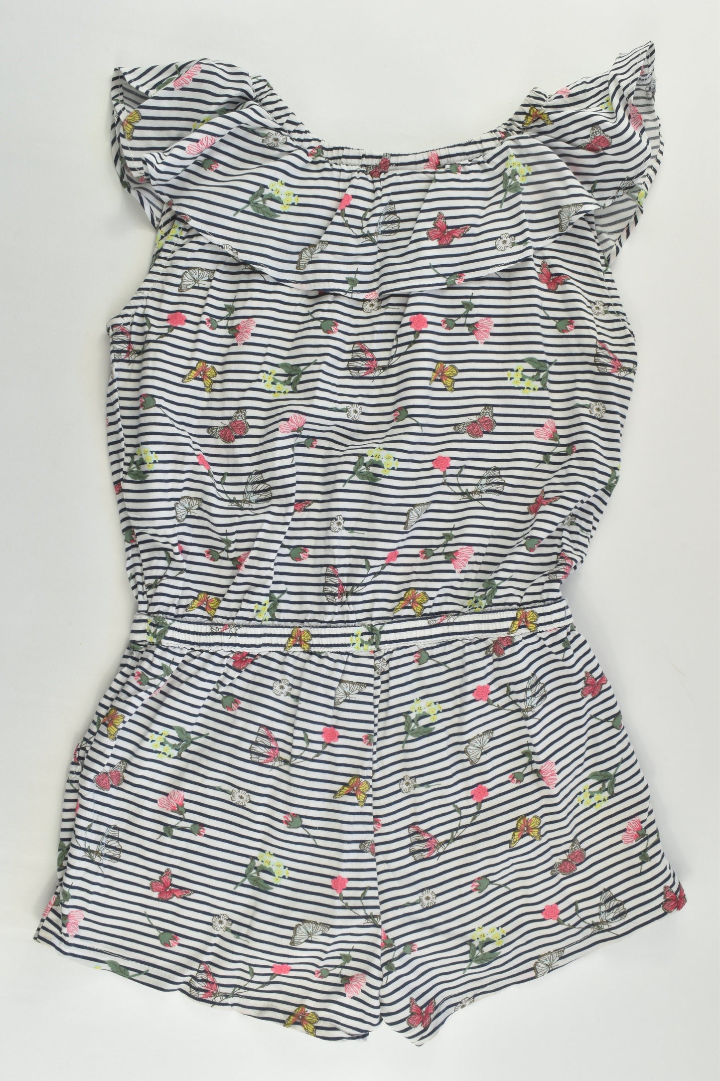 Hema Size 3-4 (98/104 cm) Butterflies and Flowers Playsuit
