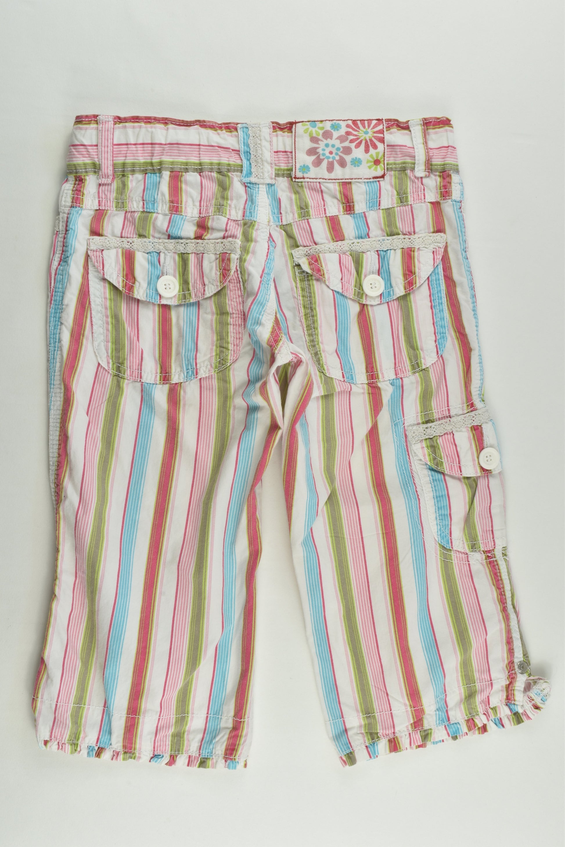Hema Size 7-8 (122/128 cm) Striped Capri Pants