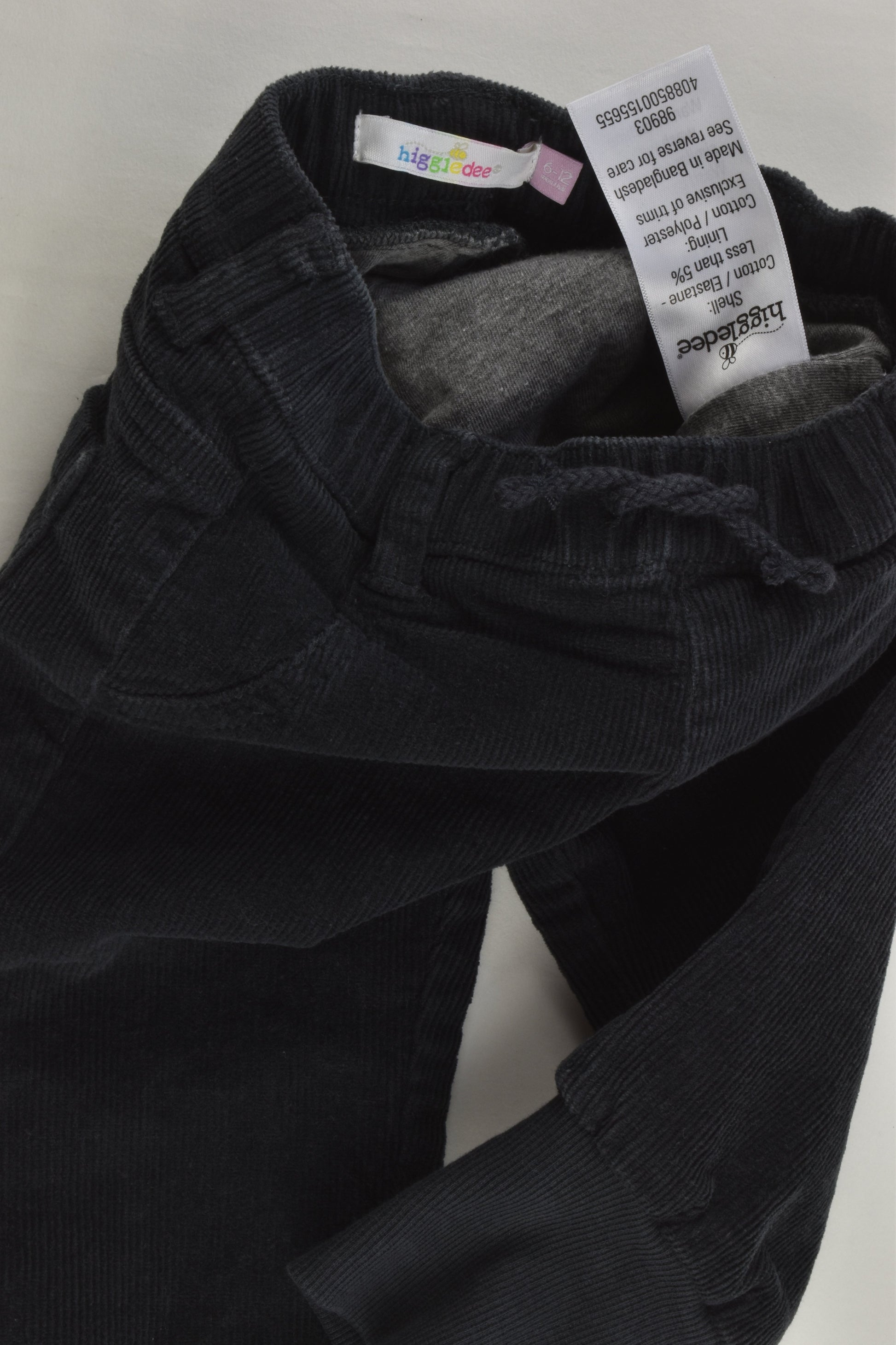 Higgledee Size 0 (6-12 months) Lined Cord Pants